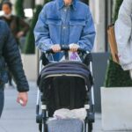 Gigi Hadid in a Blue Denim Jacket Was Seen Out on a Stroll in New York