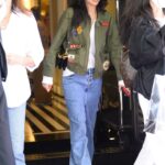 HoYeon Jung in a Military Style Jacket Was Seen Out in New York