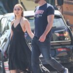 Jennifer Lopez in a Black Dress Was Seen Out with Ben Affleck in Los Angeles