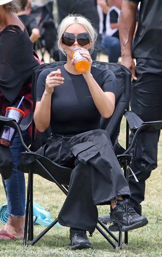 Kim Kardashian in a Black Tee