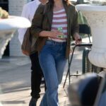 Milla Jovovich in an Olive Blazer Was Seen on Melrose Place in West Hollywood