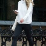 Olivia Wilde in a White Hoodie Was Seen Out in Hampstead in North London