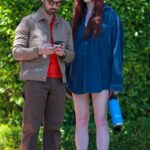 Sophie Turner in a Blue Shirt Was Seen Out with Joe Jonas in Beverly Hills