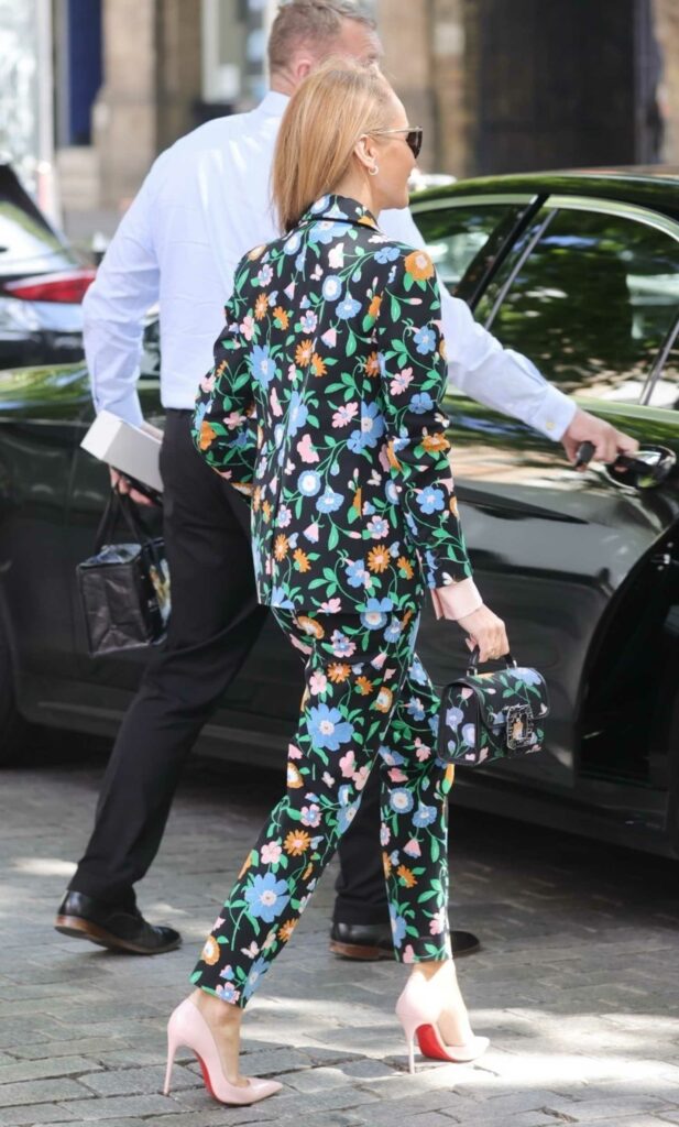 Amanda Holden in a Flower Trouser Suit