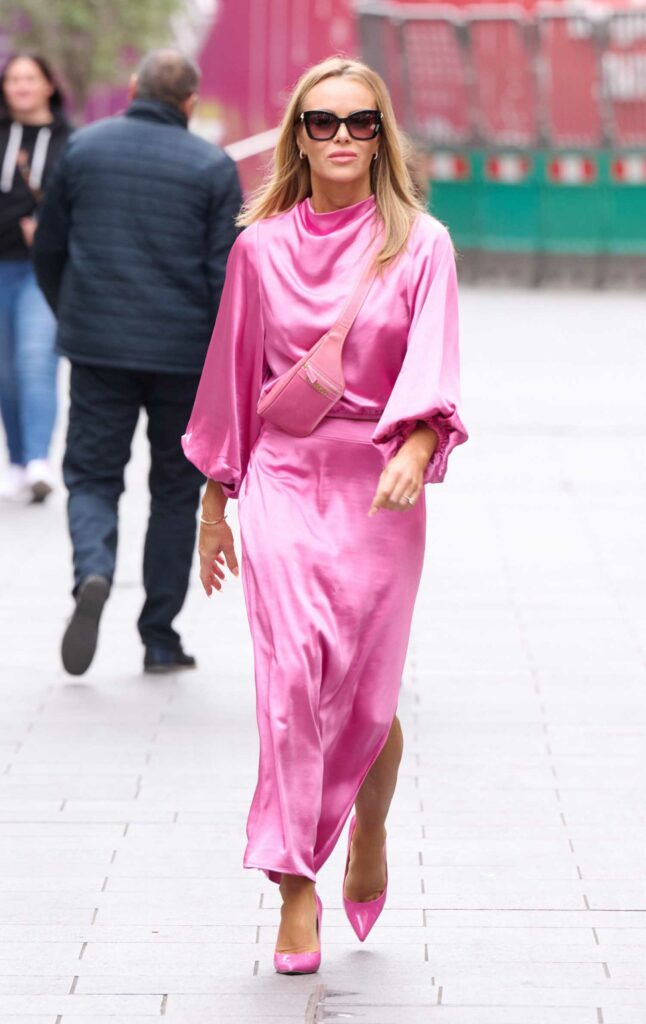 Amanda Holden in a Pink Dress