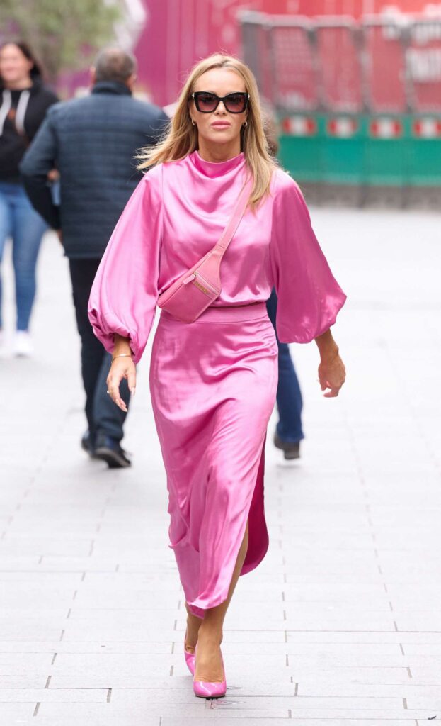 Amanda Holden in a Pink Dress