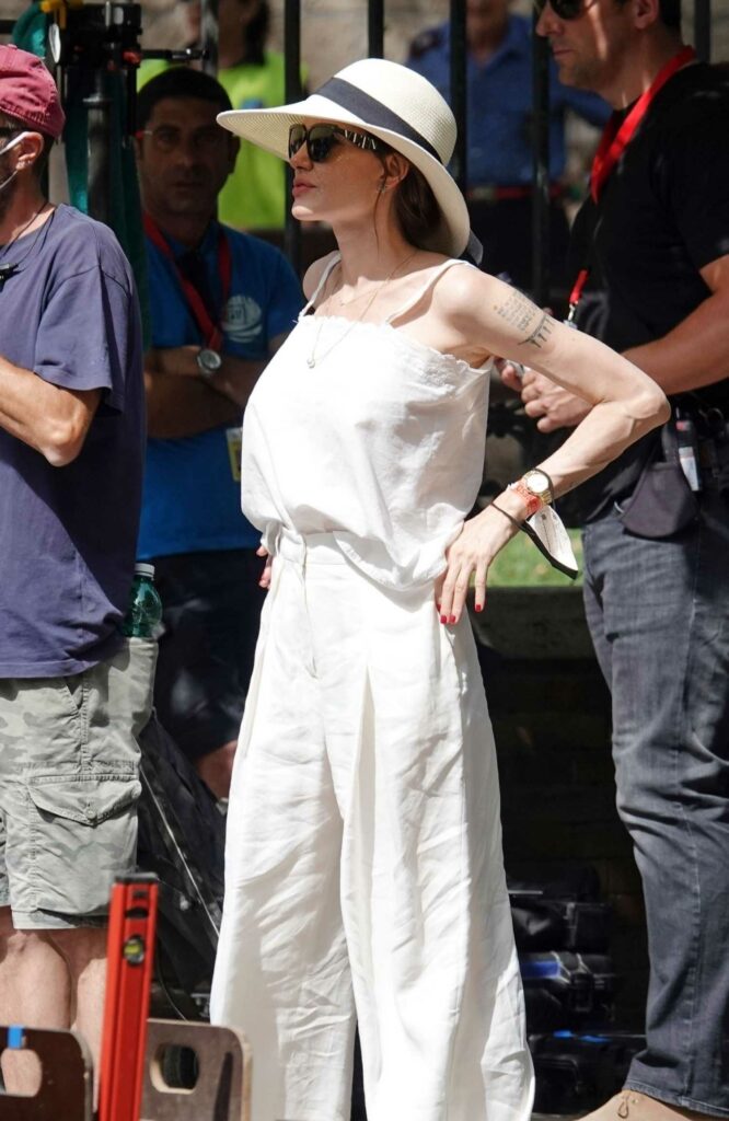 Angelina Jolie in a White Outfit