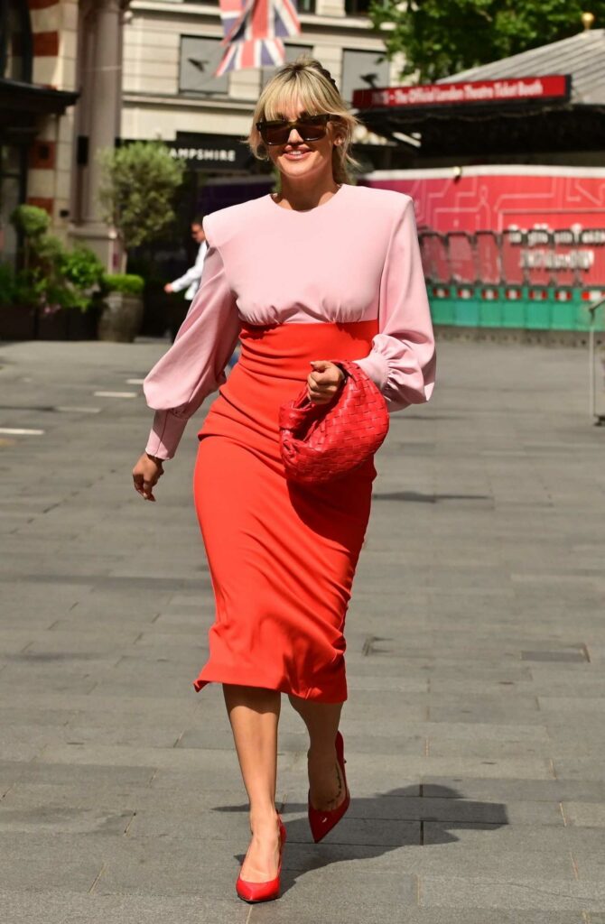 Ashley Roberts in a Red Skirt