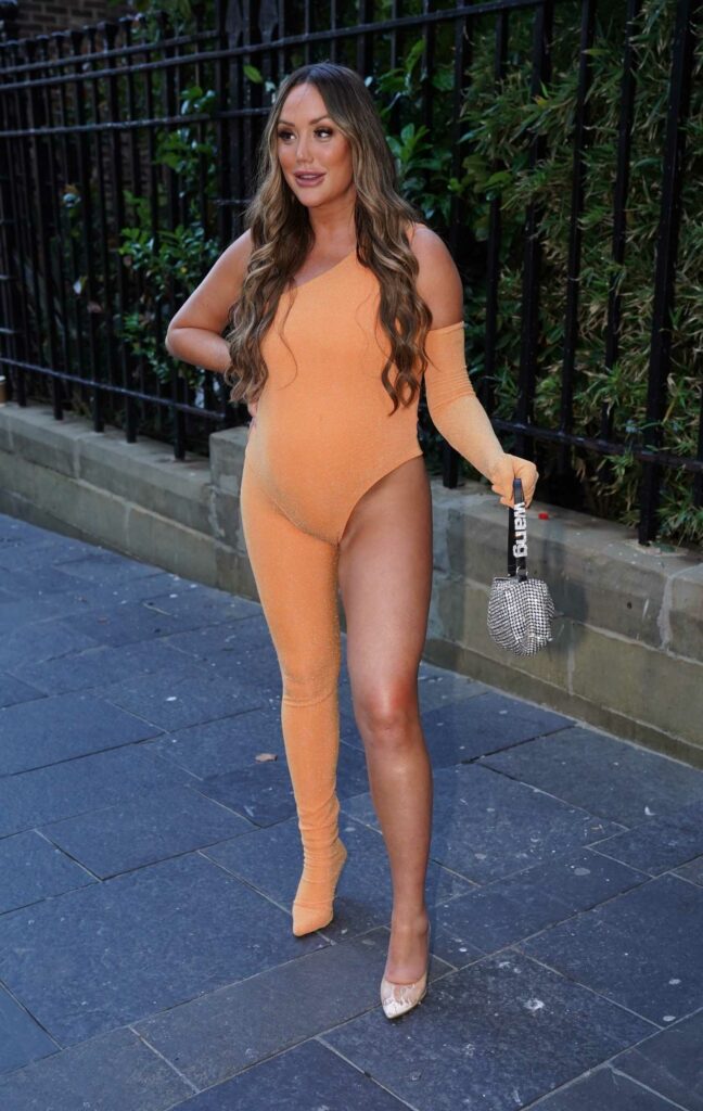 Charlotte Crosby in an Orange Outfit