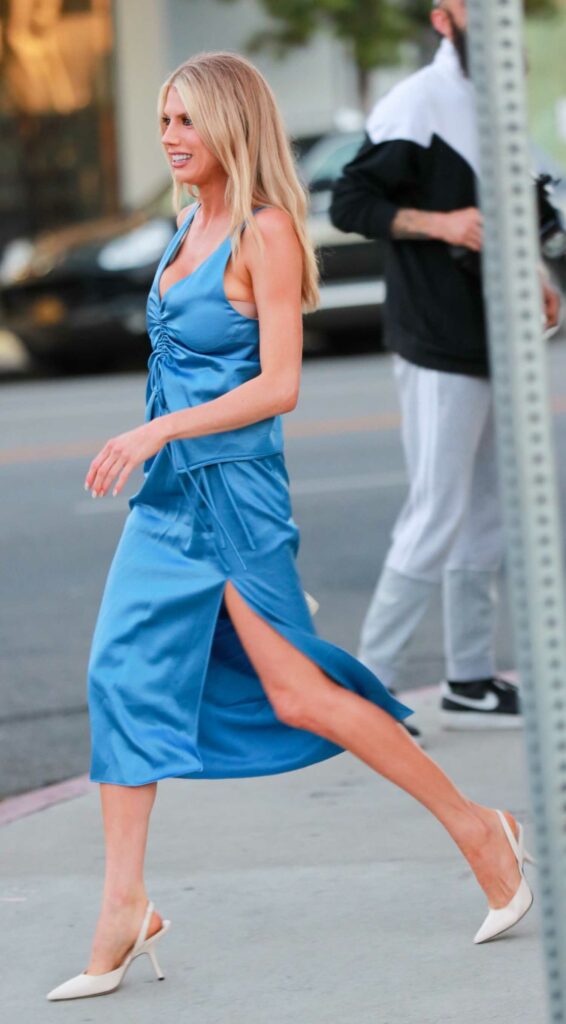Charlotte McKinney in a Blue Dress