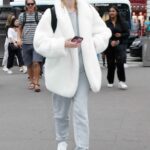 Chloe Cherry in a Grey Sweatpants Was Seen Out in Paris