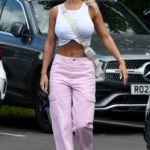 Christine McGuinness in a Pink Pants Was Seen Out in Cheshire