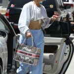 Jennifer Lopez in a White Sneakers Heads to a Dance Studio in Los Angeles