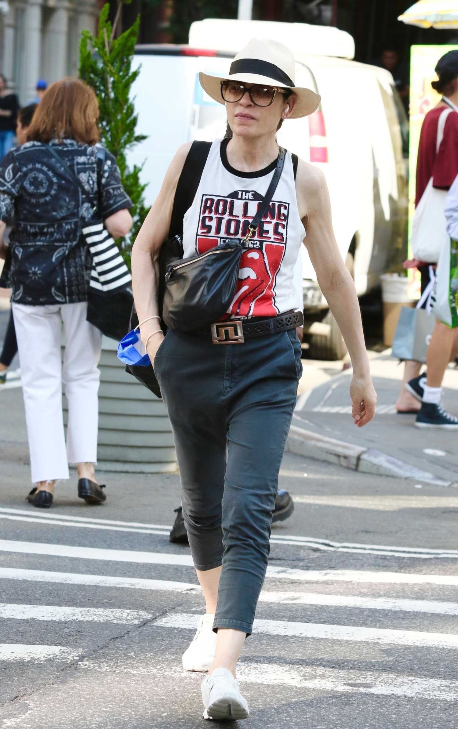 Julianna Margulies in a The Rolling Stones Tank Top Goes Shopping