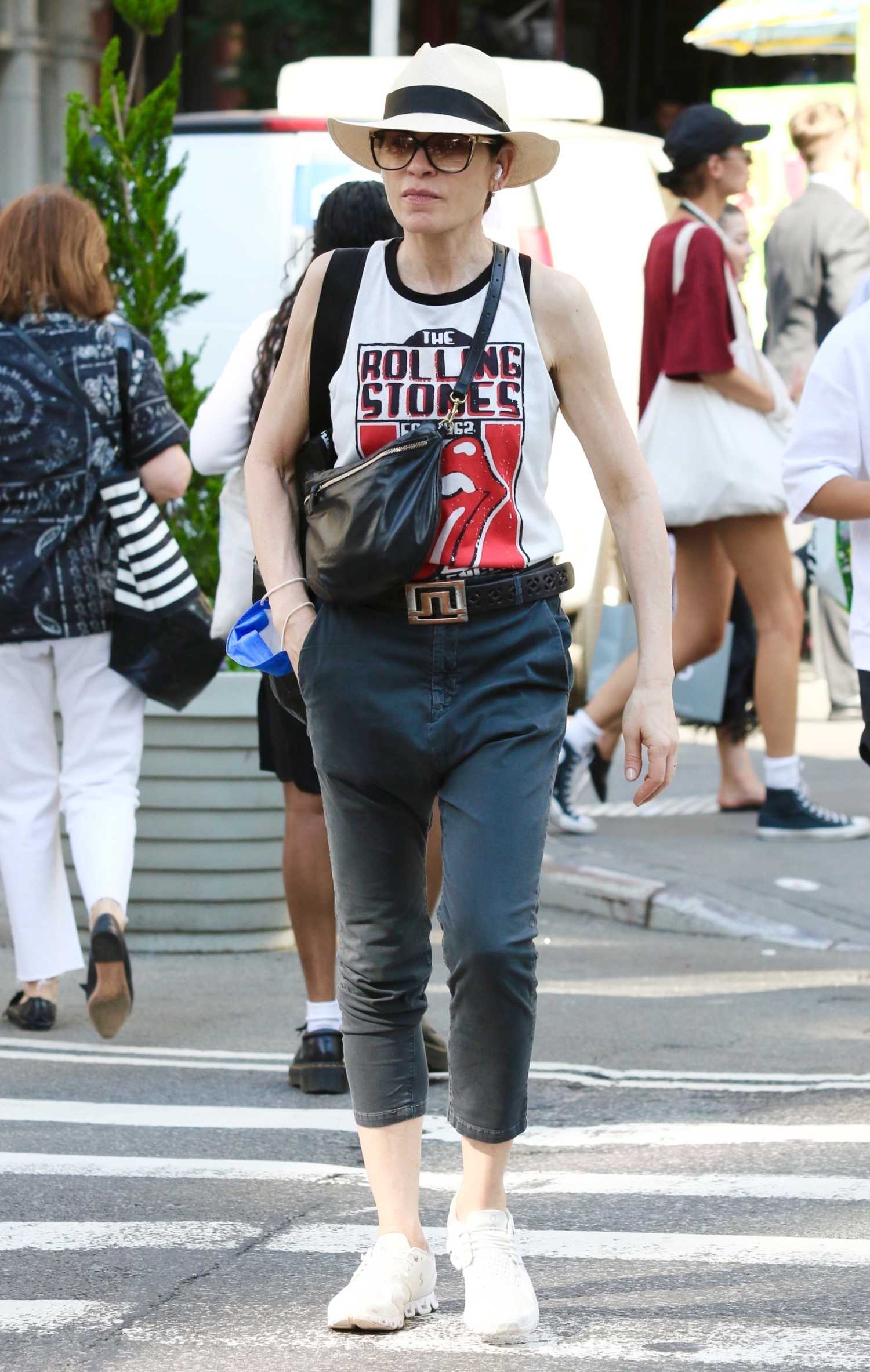 Julianna Margulies in a The Rolling Stones Tank Top Goes Shopping
