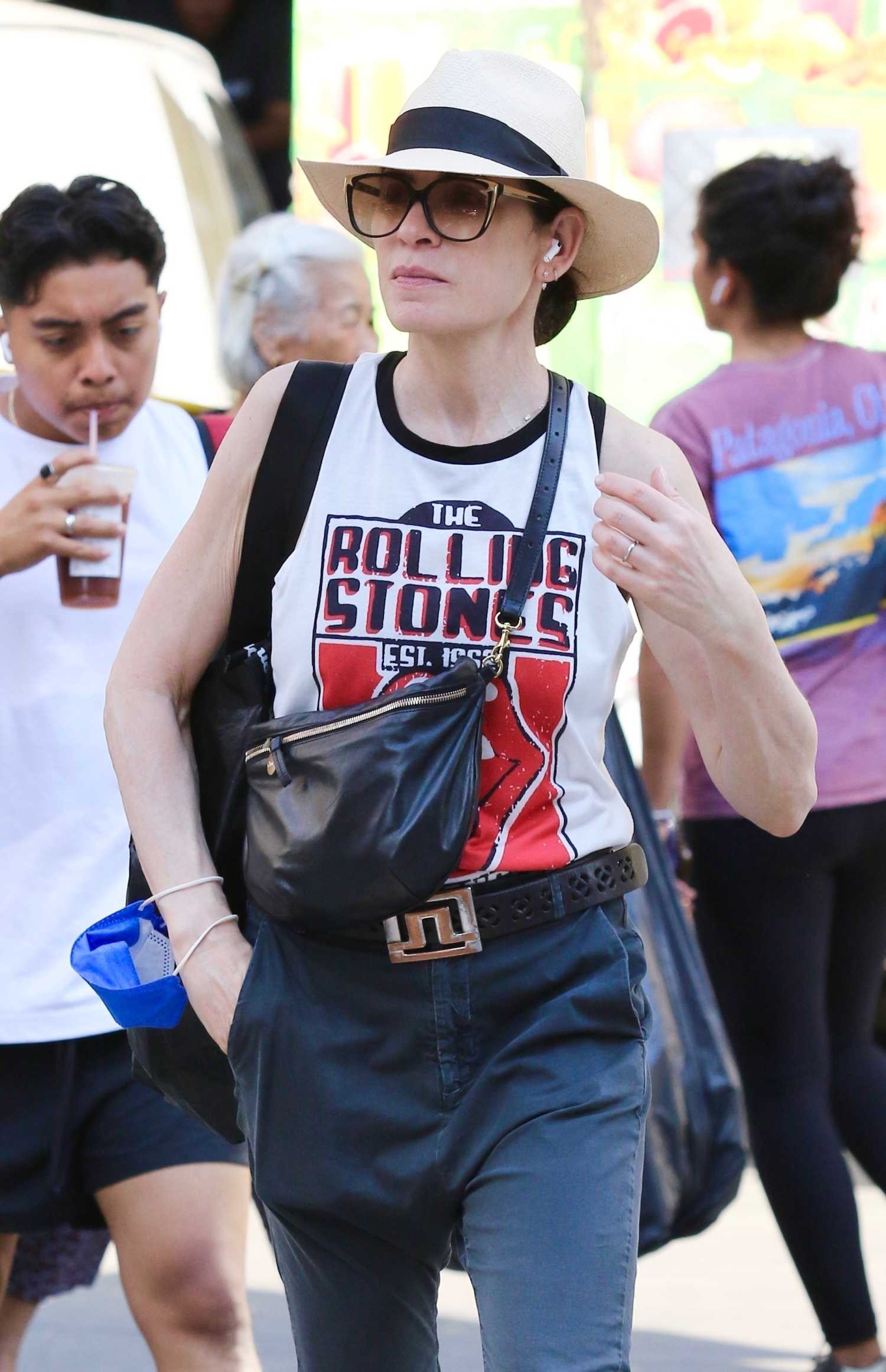 Julianna Margulies in a The Rolling Stones Tank Top Goes Shopping