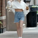 Julianne Hough in a White Blouse Was Seen Out in New York