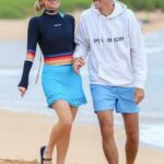 Paris Hilton in a Baby Blue Skirt Was Seen Out with Carter Reum in Maui