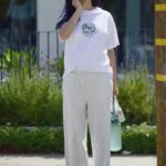Shanina Shaik in a White Tee Steps Out for Lunch in West Hollywood