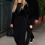 Sofia Richie in a Black Outfit Arrives at Giorgio Baldi in Santa Monica
