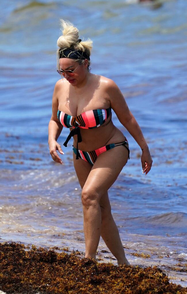 Stacey Silva in a Colorful Bikini