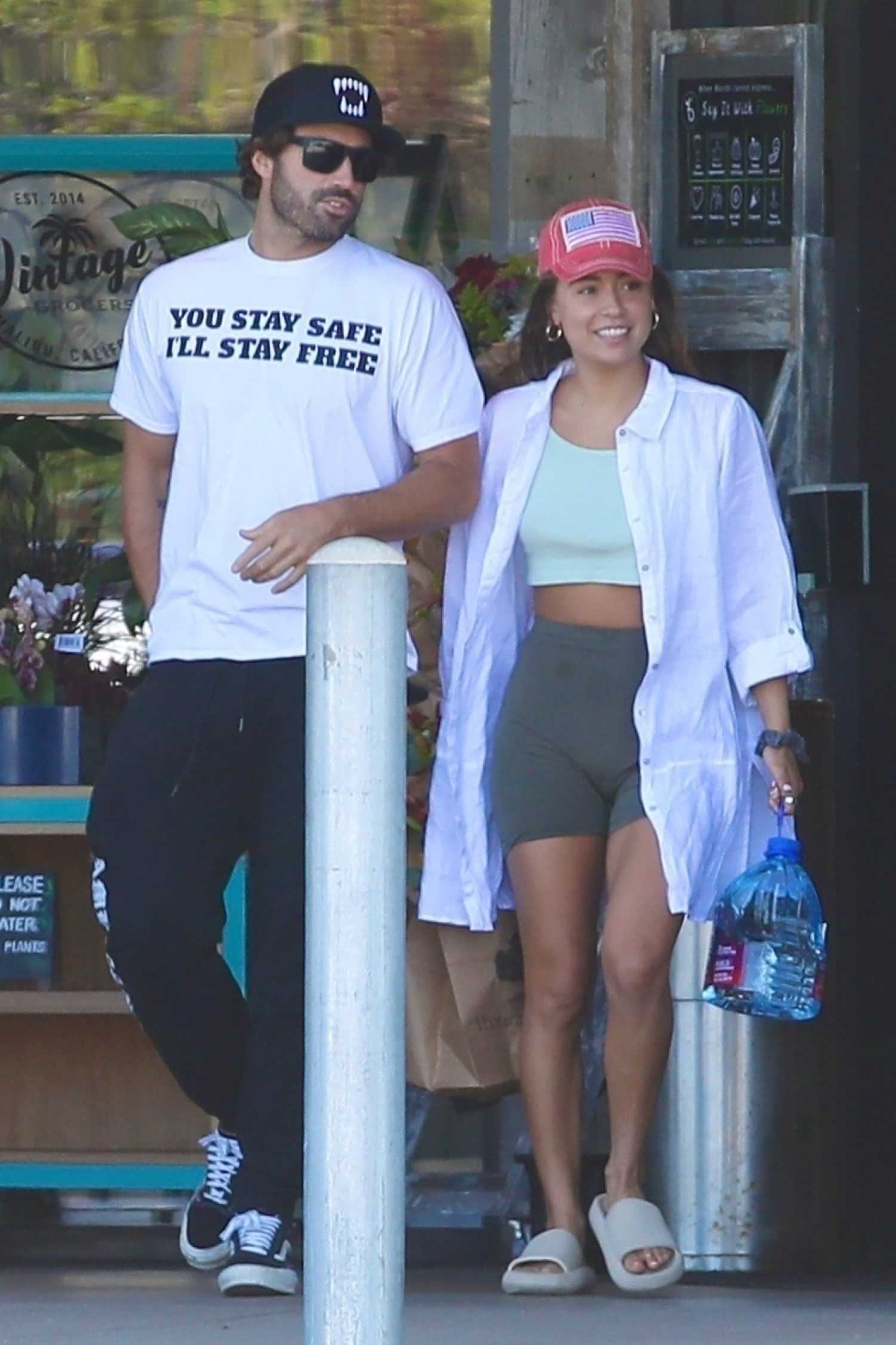 Tia Blanco in a Red Cap Hits up Vintage Grocers Out with Colt Ward in