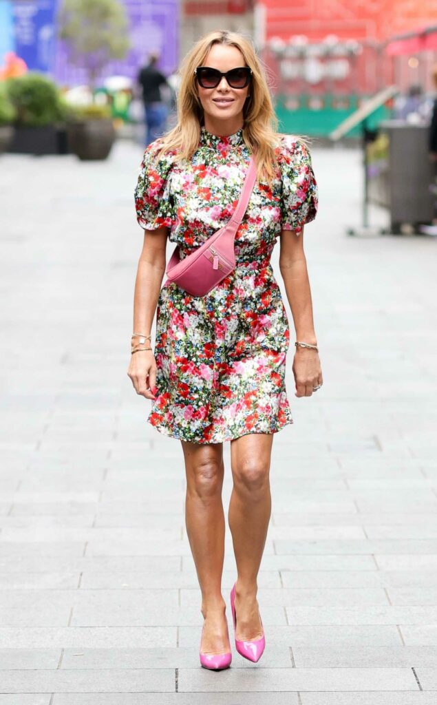 Amanda Holden in a Floral Mini Dress