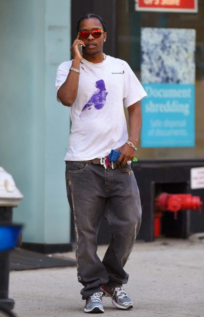 ASAP Rocky in a White Tee