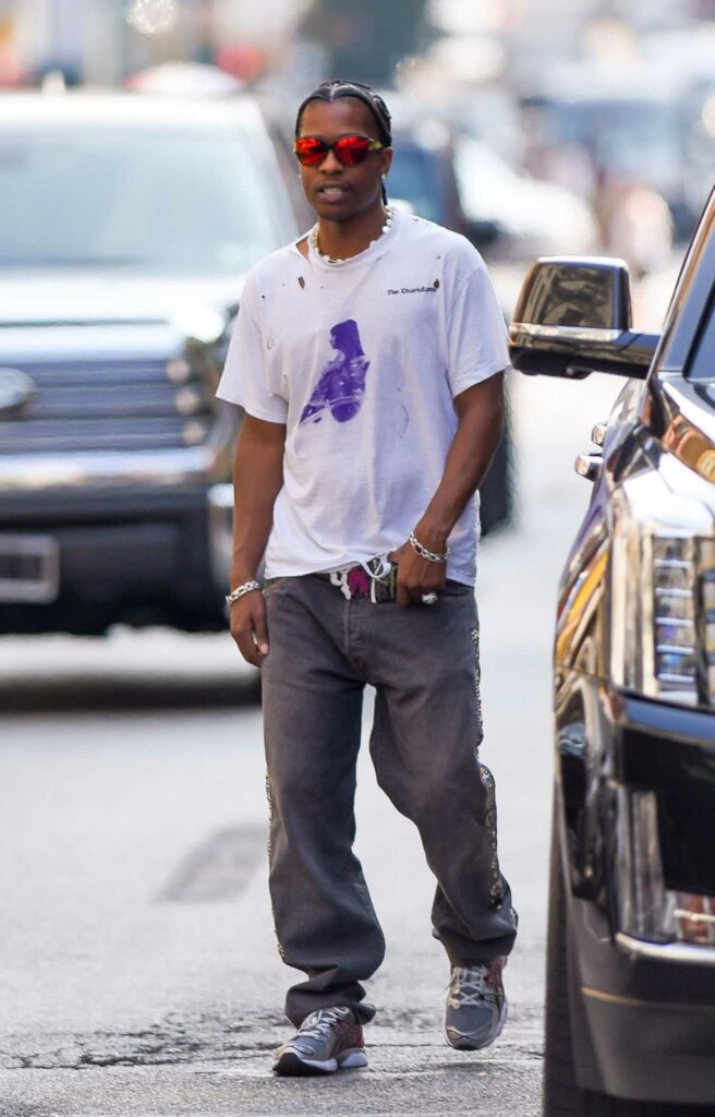 ASAP Rocky in a White Tee