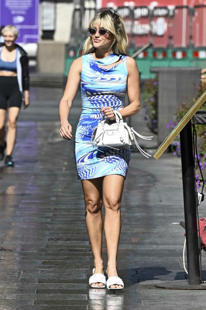 Ashley Roberts in a Blue Mini Dress