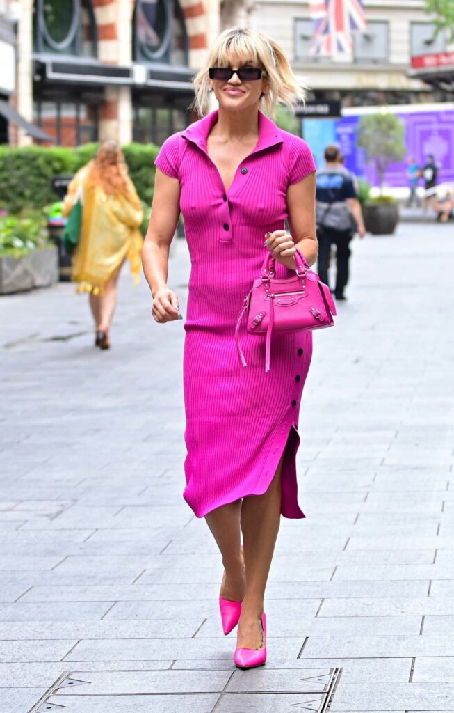 Ashley Roberts in a Purple Dress