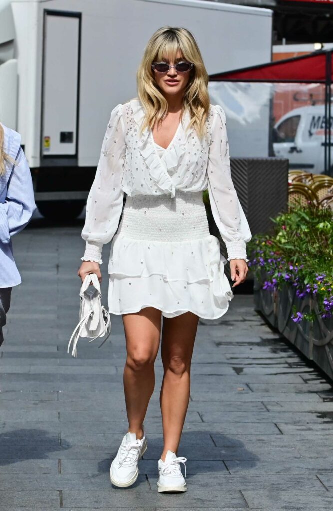 Ashley Roberts in a White Dress