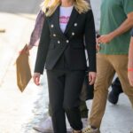 Chelsea Handler in a Black Pantsuit Arrives at Jimmy Kimmel Live in Los Angeles