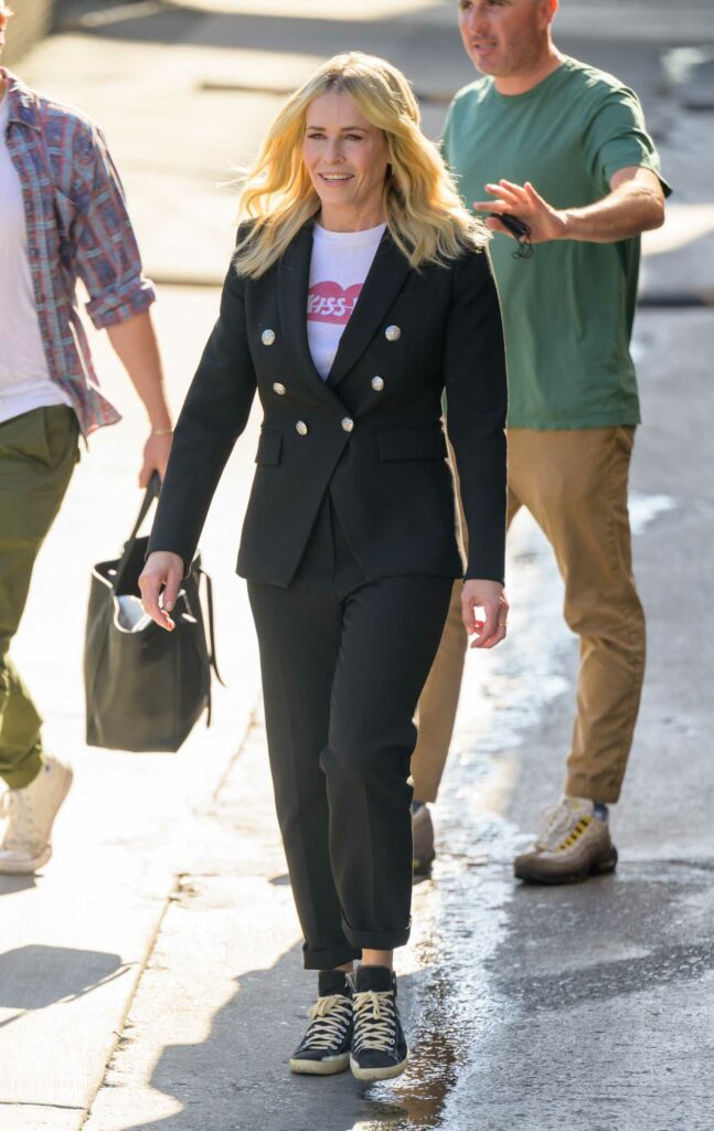 Chelsea Handler in a Black Pantsuit
