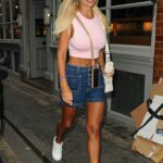 Christine McGuinness in a Pink Top Was Seen Out in Shoreditch