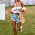Christine McGuinness in a White Top Attends Kidchella Children’s Festival at Tatton Park in Cheshire