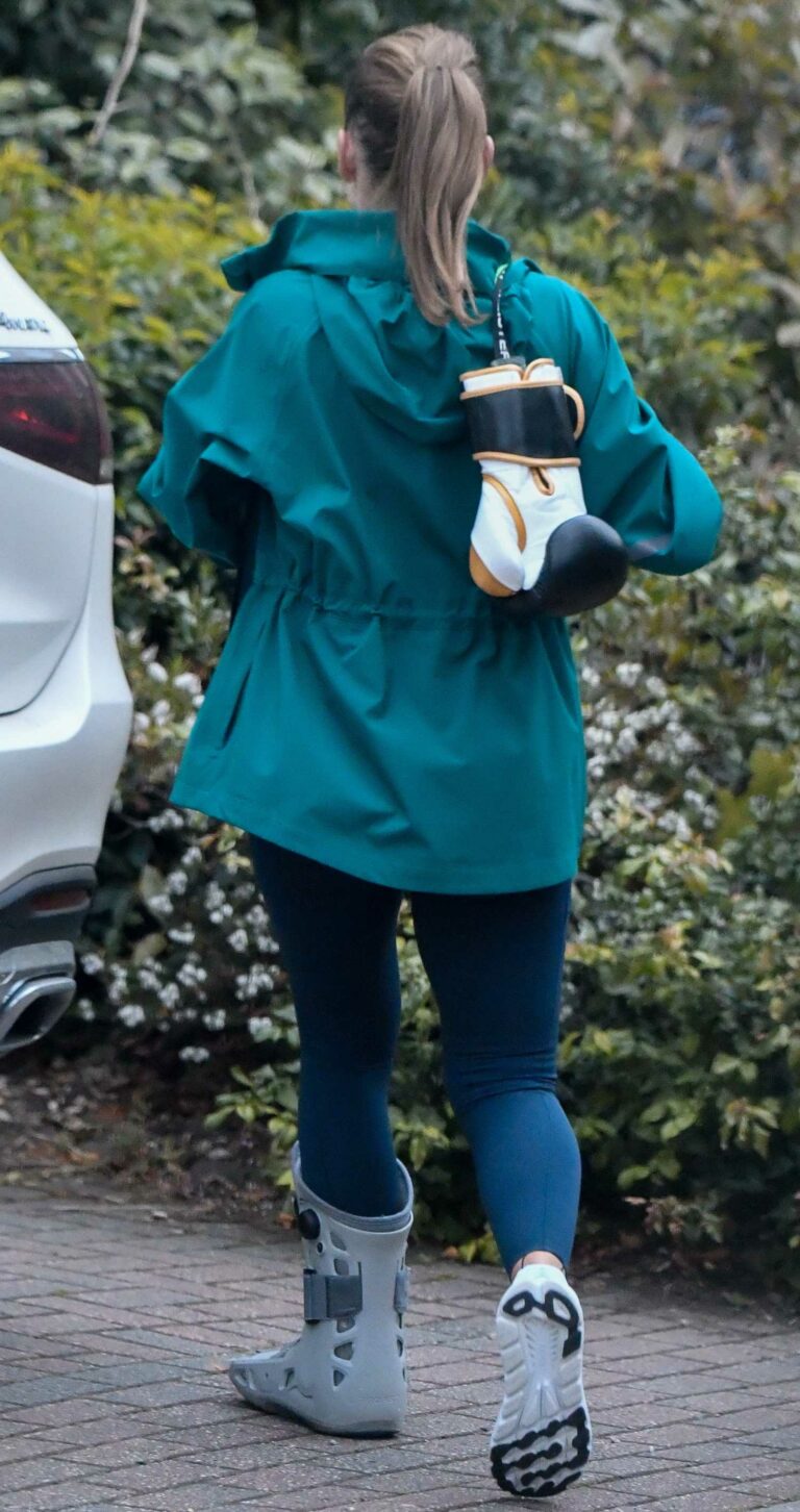 Coleen Rooney Wearing Her Plastic Boot Out in Manchester – Celeb Donut