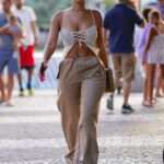 Draya Michele in a White Top Was Seen Out in Miami