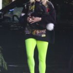 Erika Jayne in a Neon Green Leggings Was Seen Out in Los Angeles