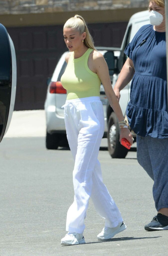 Heather Young in a White Pants