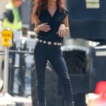 Juliette Lewis Shoots a Scene for the Hulu Chippendales Series Immigrant in San Pedro