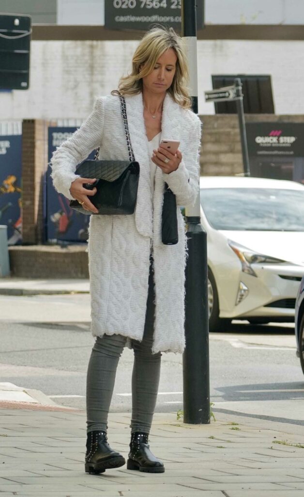 Lady Victoria Hervey in a White Cardigan
