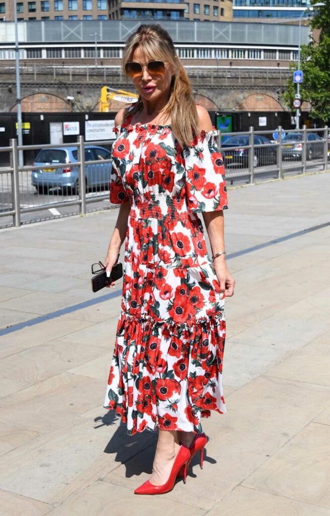 Lizzie Cundy in a Floral Dress