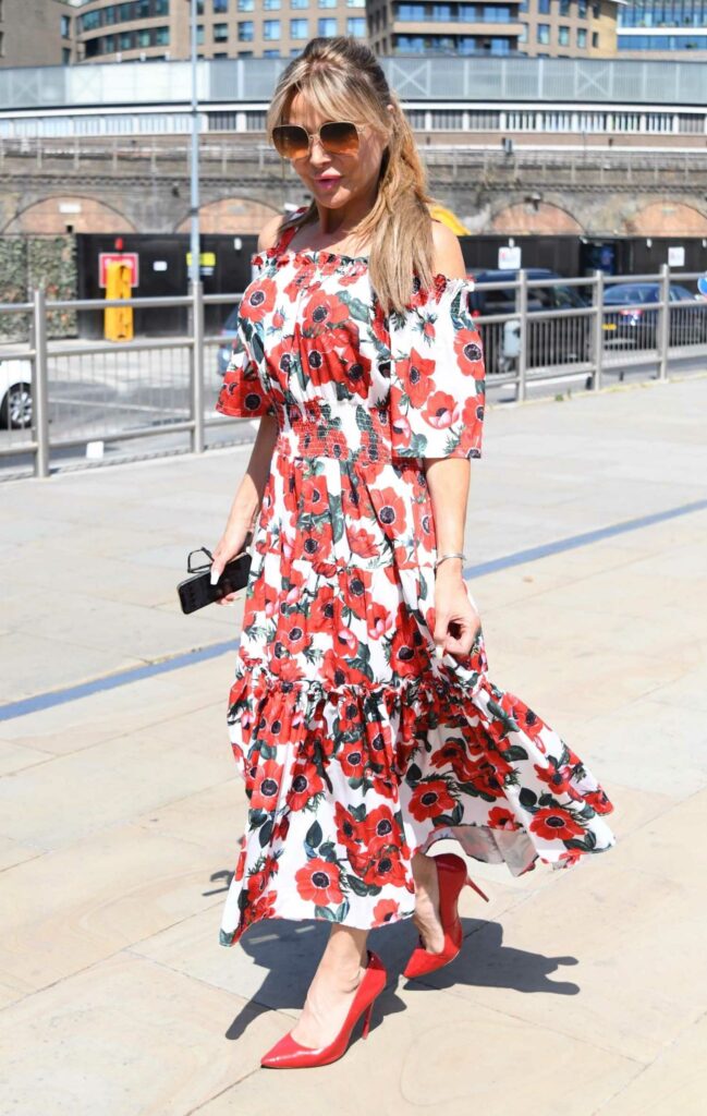 Lizzie Cundy in a Floral Dress