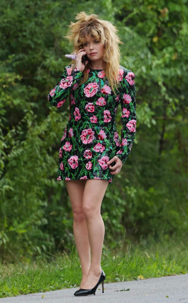 Natasha Lyonne in a Floral Dress