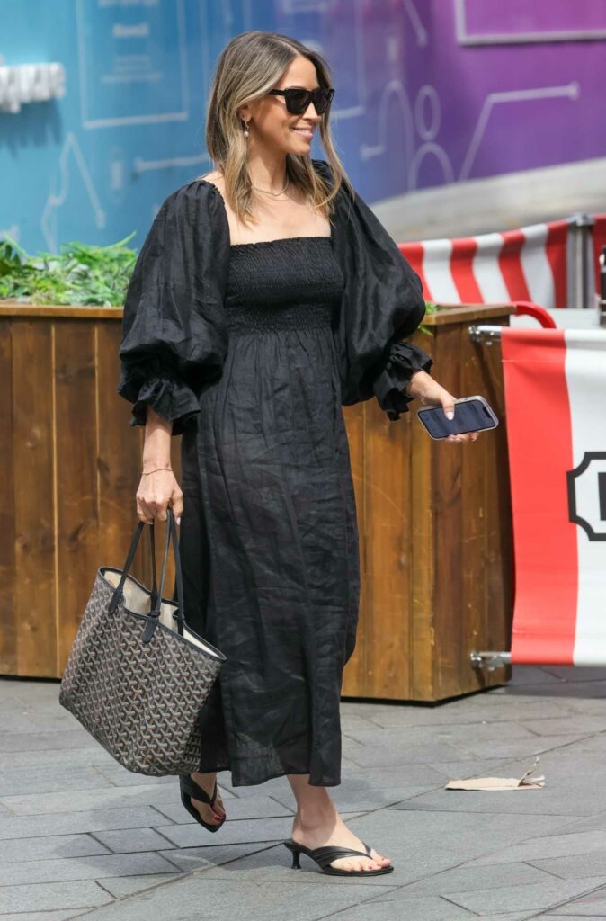 Rachel Stevens in a Black Dress