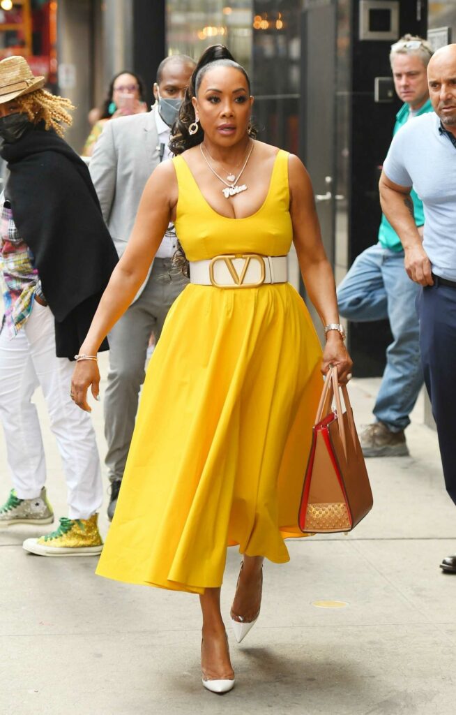 Vivica A. Fox in a Yellow Dress