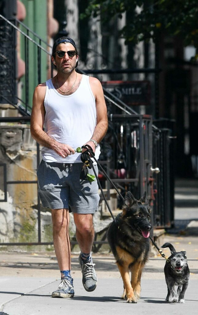 Zachary Quinto in a White Tank Top