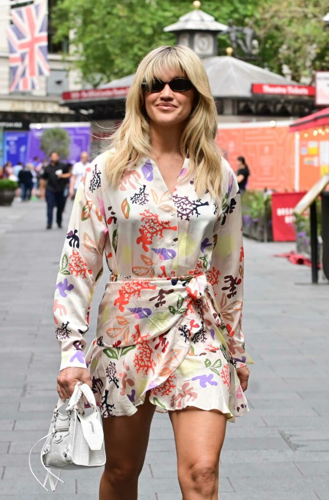 Ashley Roberts in a Patterned Mini Dress