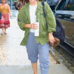 Drew Barrymore in an Olive Jacket Was Seen Out in New York